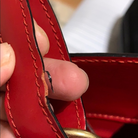 LV red shoulder bag (authentic) - Picture 11 of 14